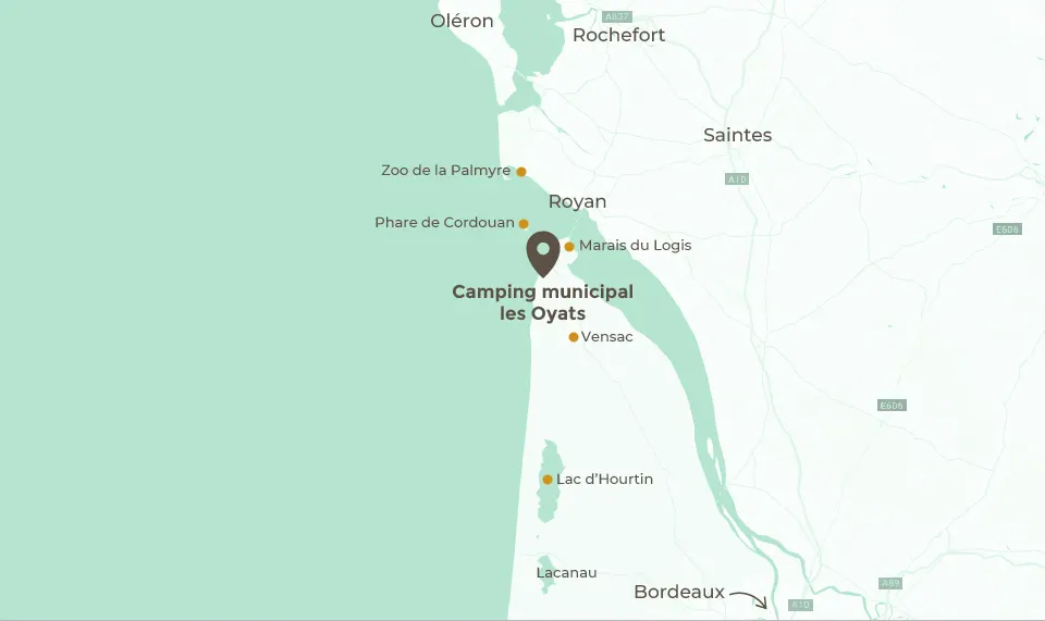 Carte du littoral de Gironde